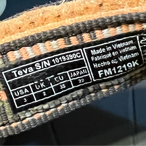 Teva Kids' Hurricane Child’s Multi-Color Aztec Size 3 - Picture 8 of 8